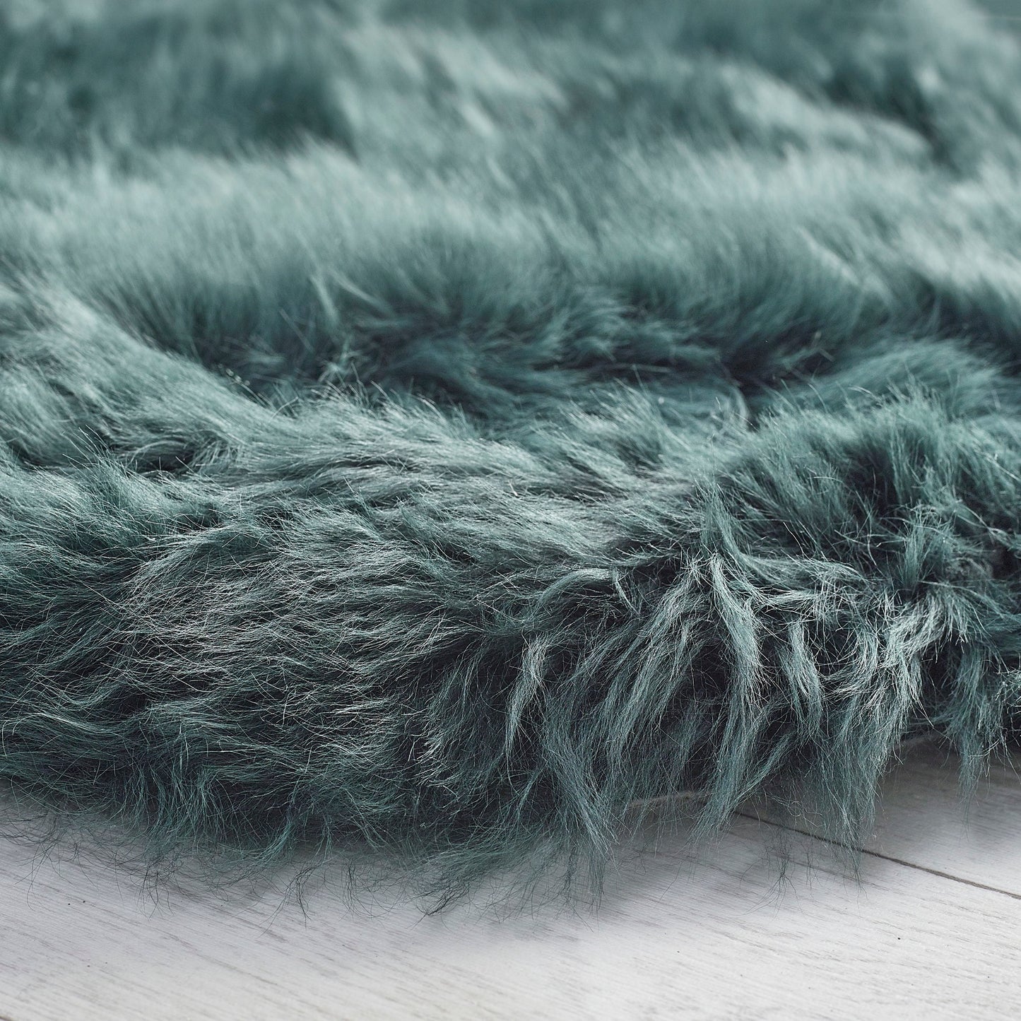 Genuine Sheepskin Animal Fur Soft Wool Shaggy Adobe Forest Green Rug