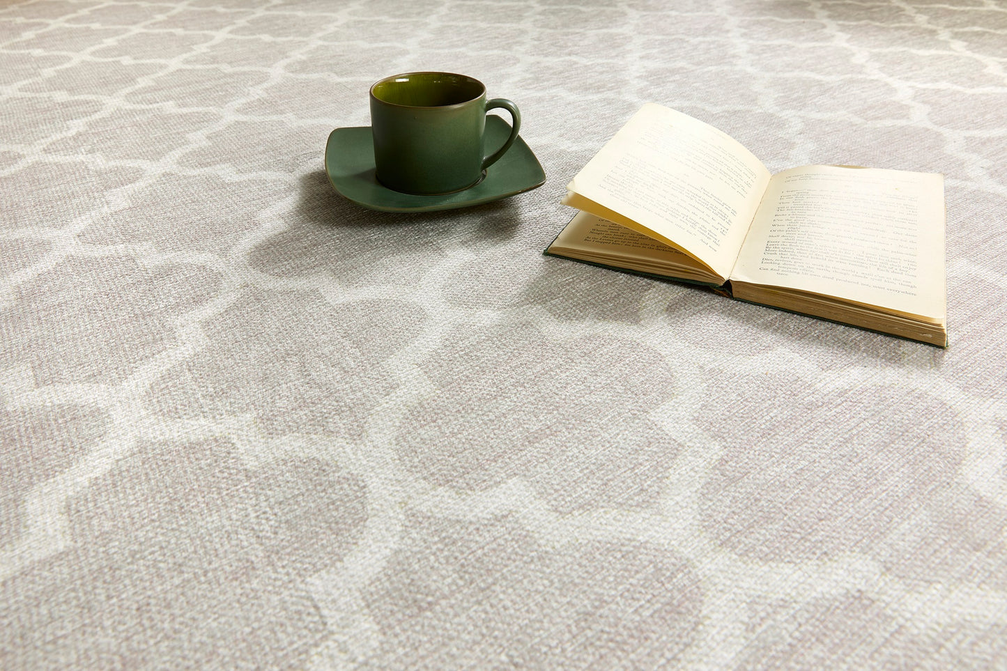 Origins Washable Chateau Trellis Moroccan Soft Chenille Bohomian Rug in Natural