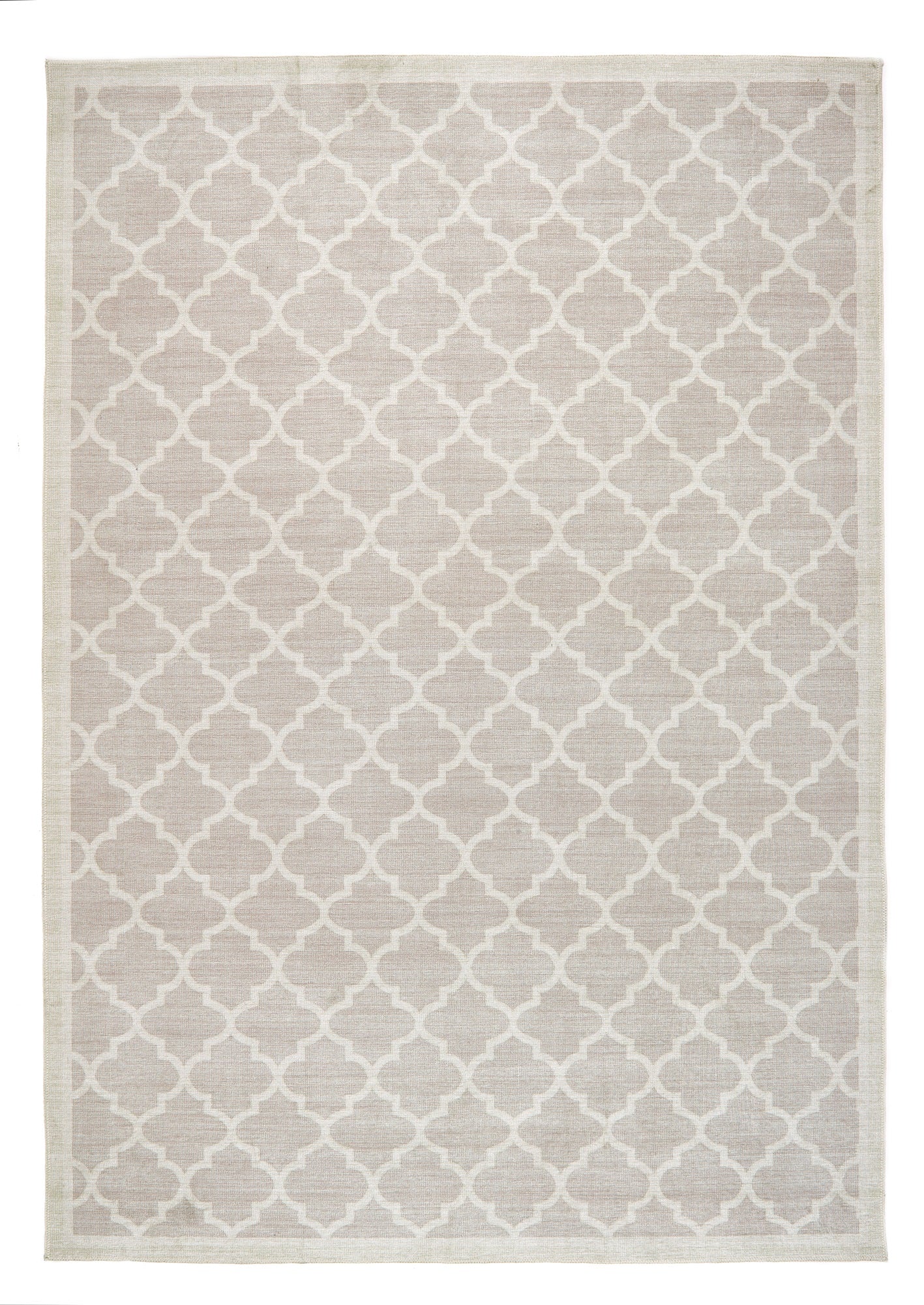 Origins Washable Chateau Trellis Moroccan Soft Chenille Bohomian Rug in Natural