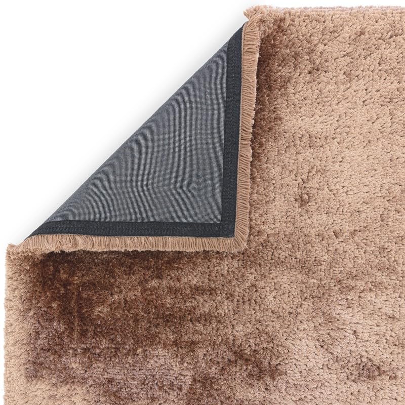 Plush Shaggy Rug for Living Room Bedroom High Pile Thick Fluffy Hand Made Anti-Shed Silky Shimmer Shiny Plain Deep Pile Rug