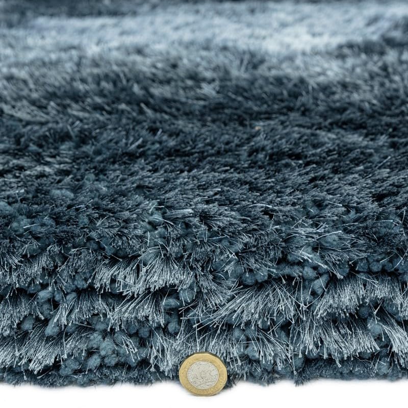 Plush Shaggy Rug for Living Room Bedroom High Pile Thick Fluffy Hand Made Anti-Shed Silky Shimmer Shiny Plain Deep Pile Rug