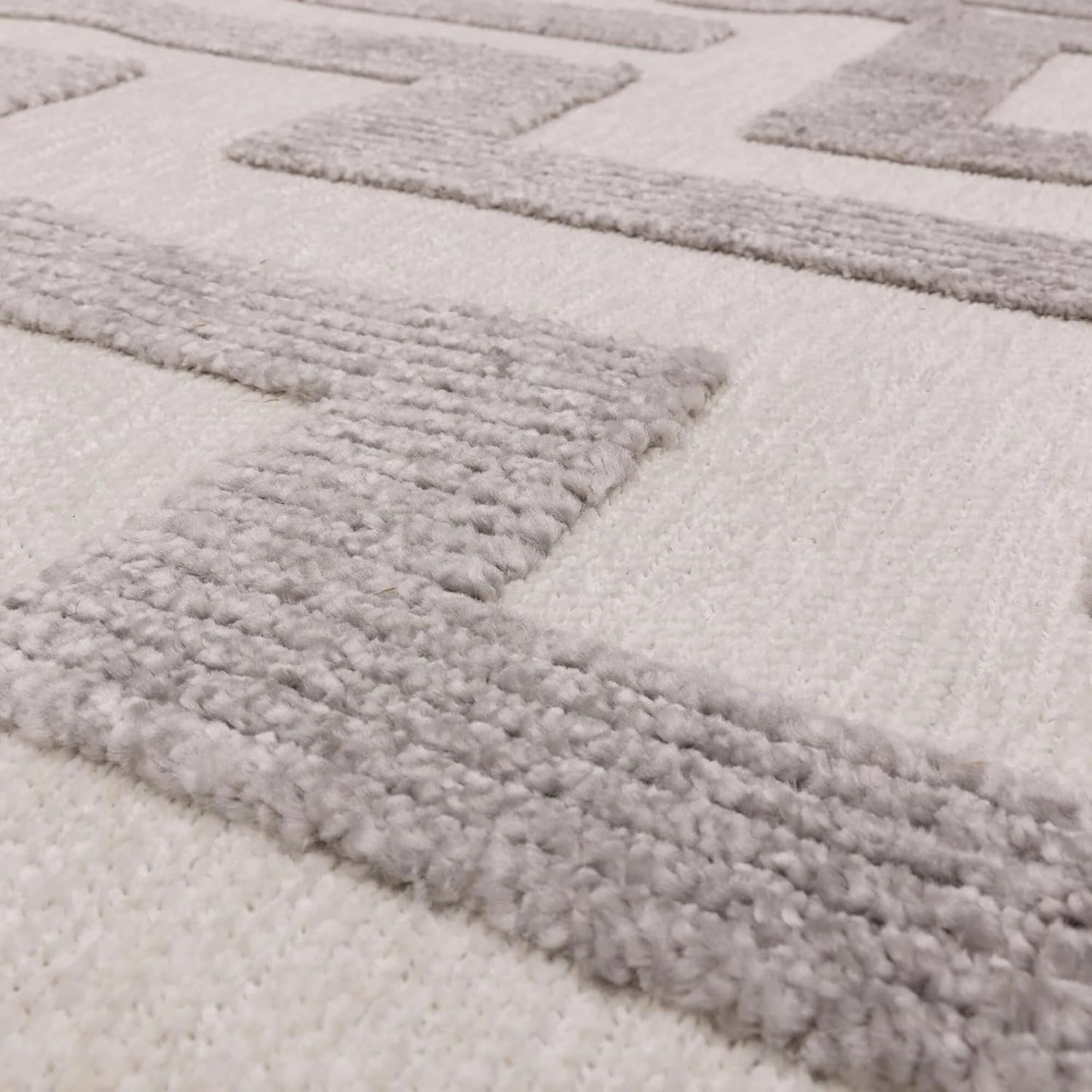 Cove Grey Washable Rug – Soft Abstract Short Pile Carpet
