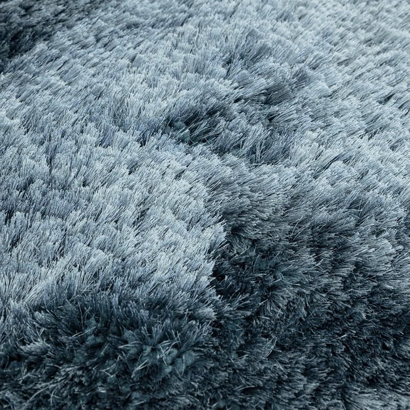 Plush Shaggy Rug for Living Room Bedroom High Pile Thick Fluffy Hand Made Anti-Shed Silky Shimmer Shiny Plain Deep Pile Rug
