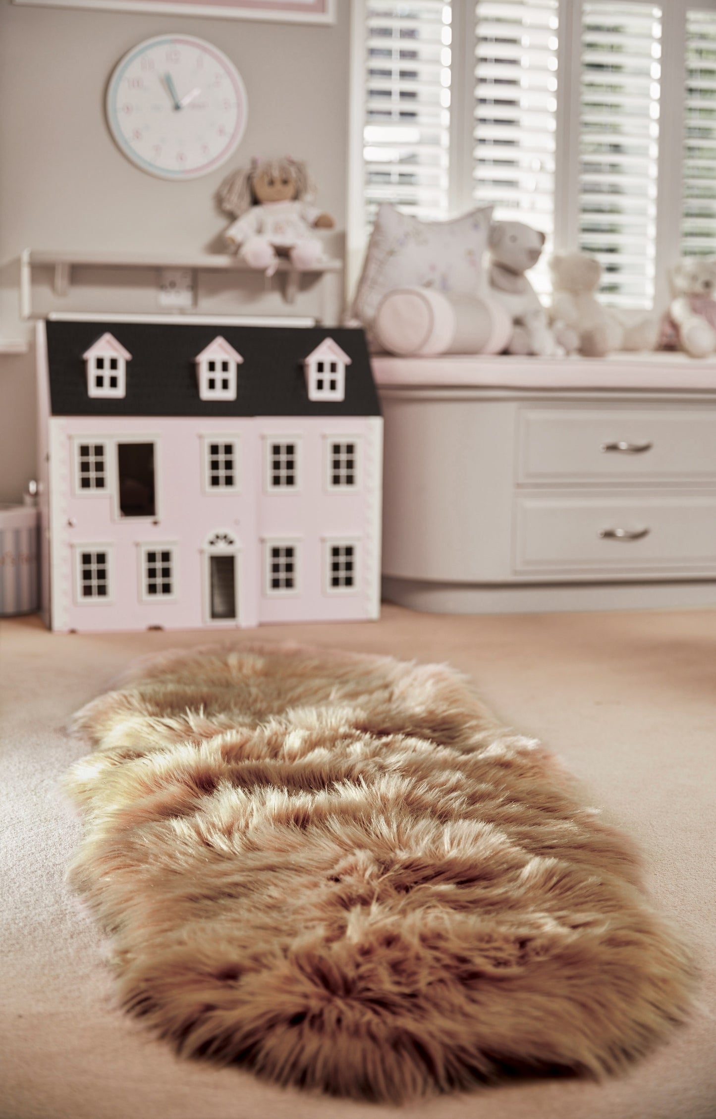 Genuine Sheepskin Animal Fur Soft Wool Shaggy Mink Rug