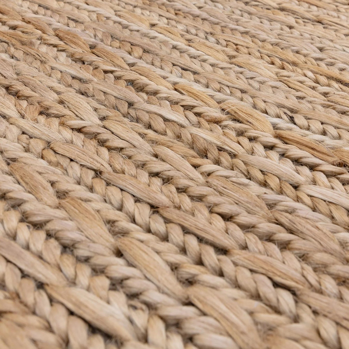 Hand Woven Braided Jute Rug for Living Room Bedroom Dining Room Lounge Flatweave Modern Plain Carpet Oakley Natural Rug