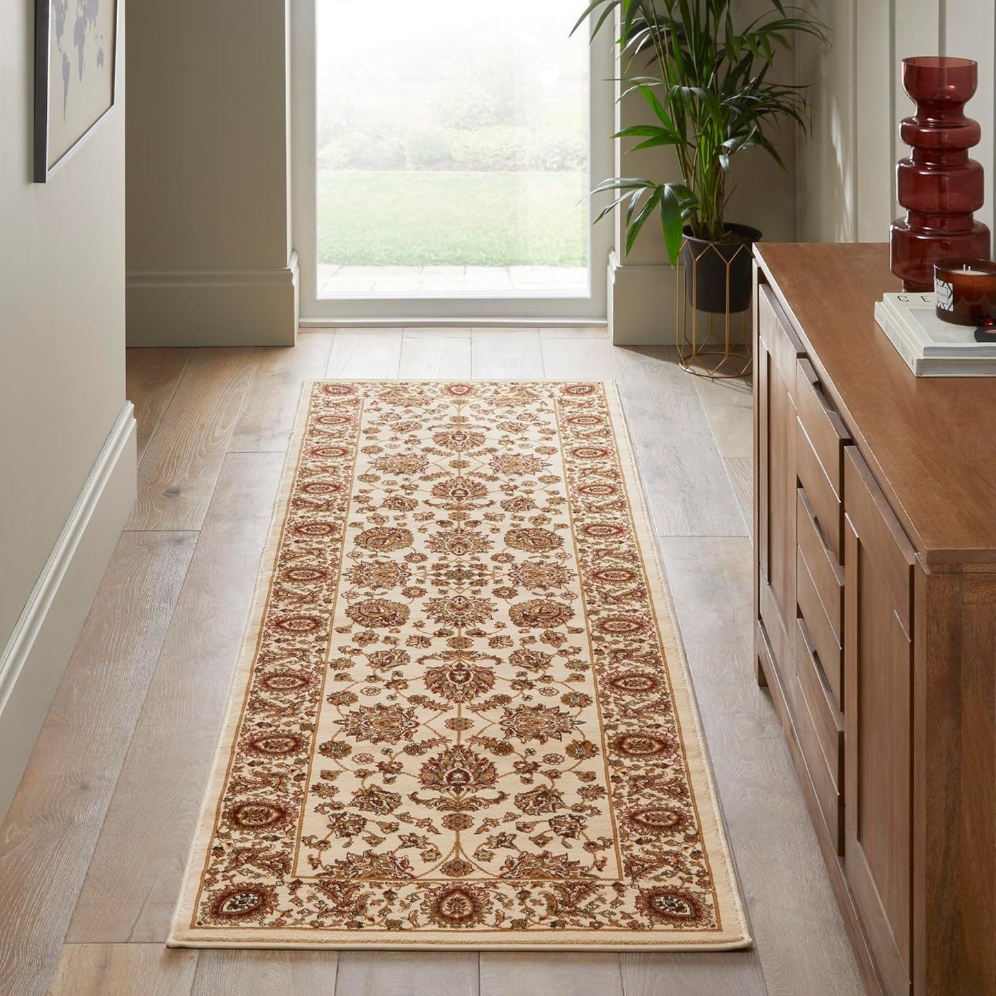 Traditional Rug Bordered Classic Grand Heritage GH102 Million Point Detail Rug – Cream