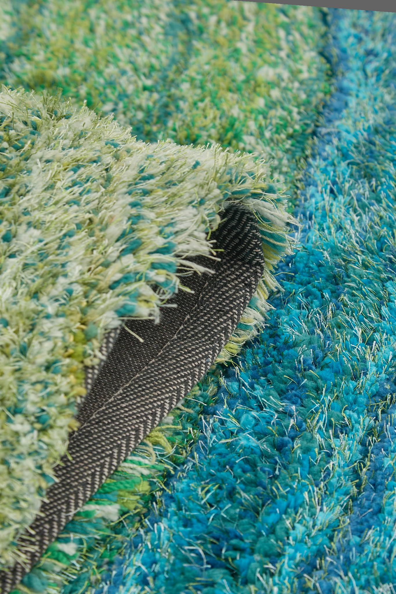 Shaggy Rug for Living Room Bedroom Dining Room Carpet Soft Plush Fluffy Silky Area Floor Lena Wave Pattern 3D Shaggy Rug in Large Size 160x230 cm (5'3"x7'7")