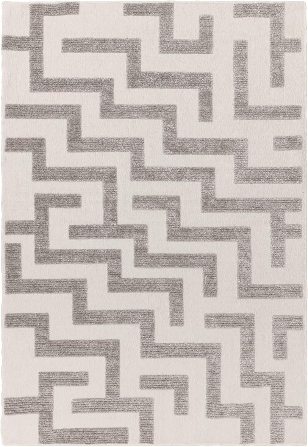 Cove Grey Washable Rug – Soft Abstract Short Pile Carpet