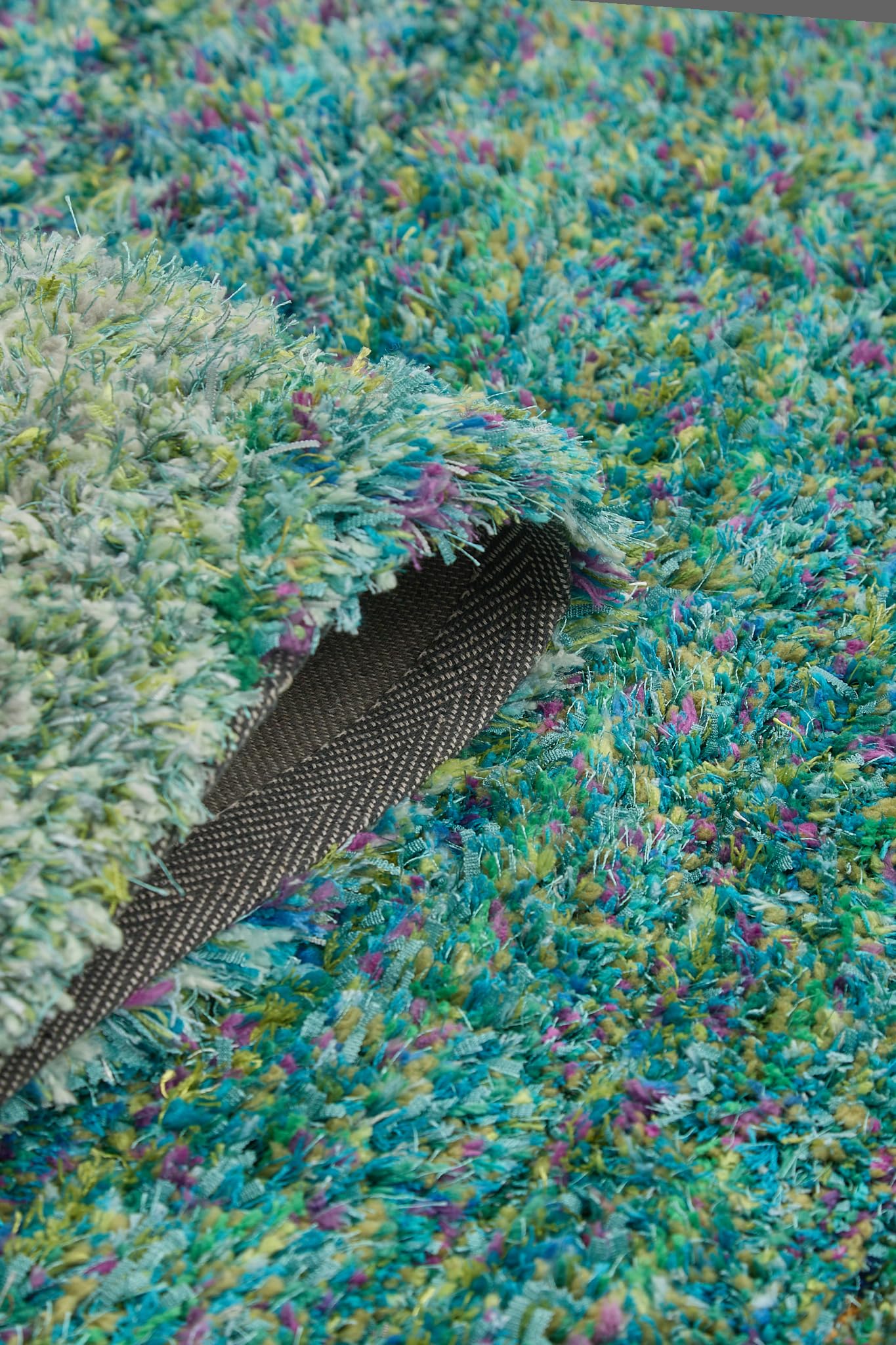 Shaggy Rug for Living Room Bedroom Dining Room Carpet Soft Plush Fluffy Silky Area Floor Lena Wave Pattern 3D Shaggy Rug in Large Size 160x230 cm (5'3"x7'7")