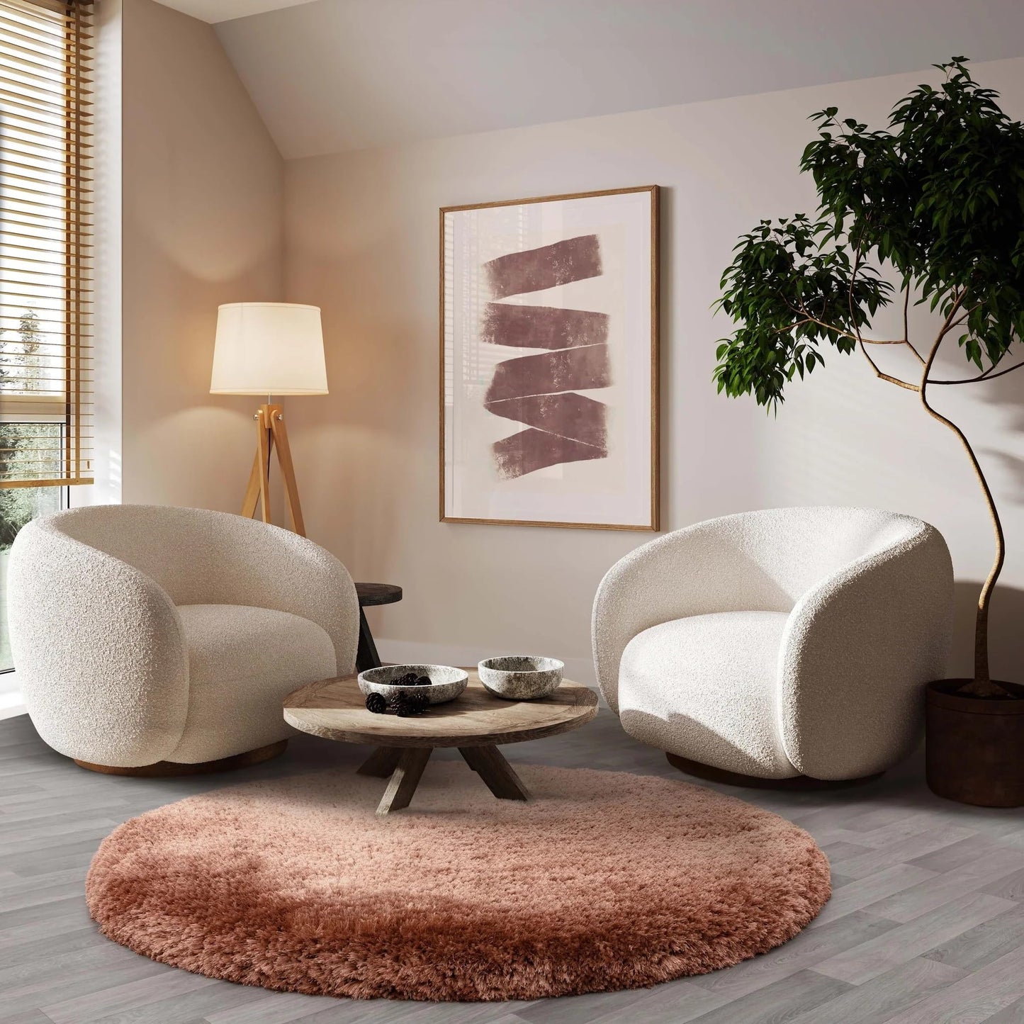 Plush Shaggy Rug for Living Room Bedroom High Pile Thick Fluffy Hand Made Anti-Shed Silky Shimmer Shiny Plain Deep Pile Rug