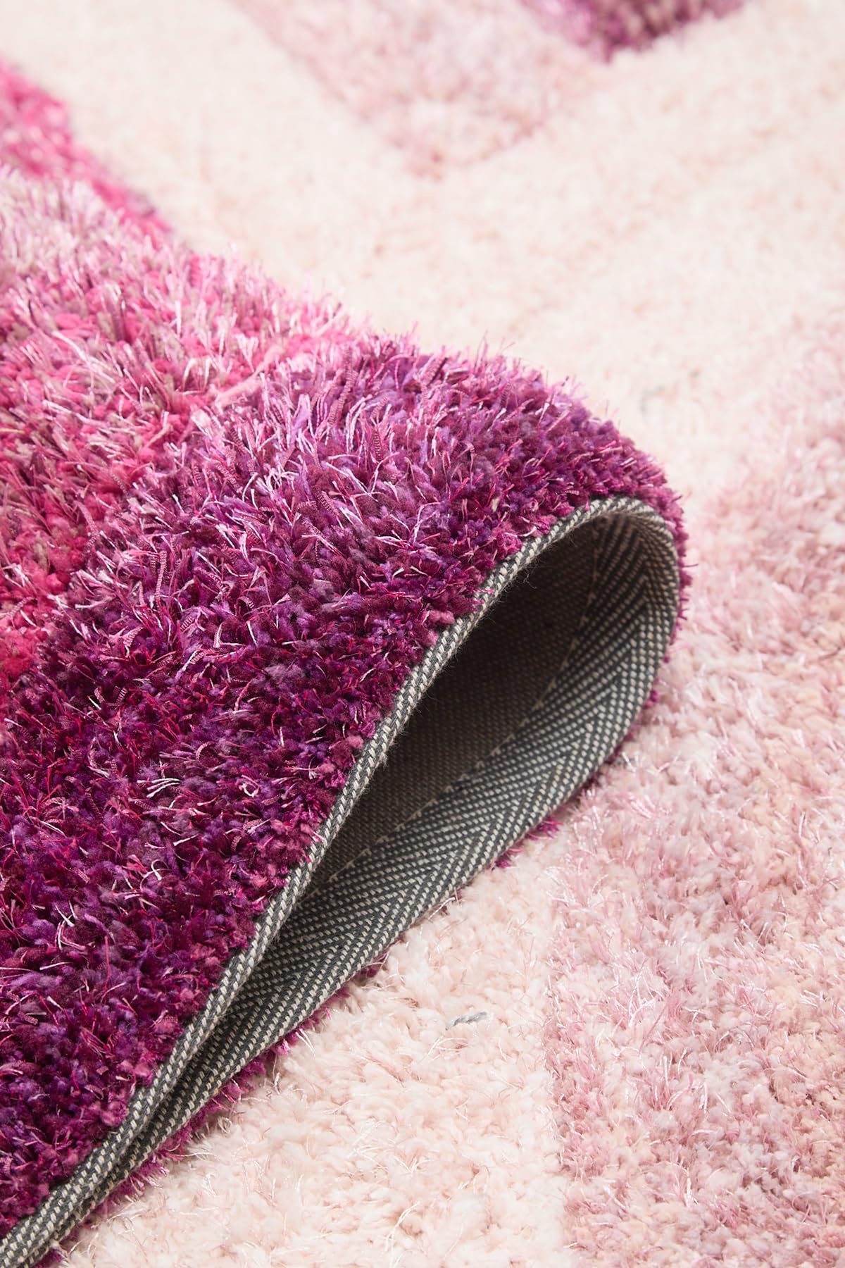 Shaggy Rug for Living Room Bedroom Dining Room Carpet Soft Plush Fluffy Silky Area Floor Trellis Pattern 3D Shaggy Rug in Large Size 160x230 cm (5'3"x7'7")