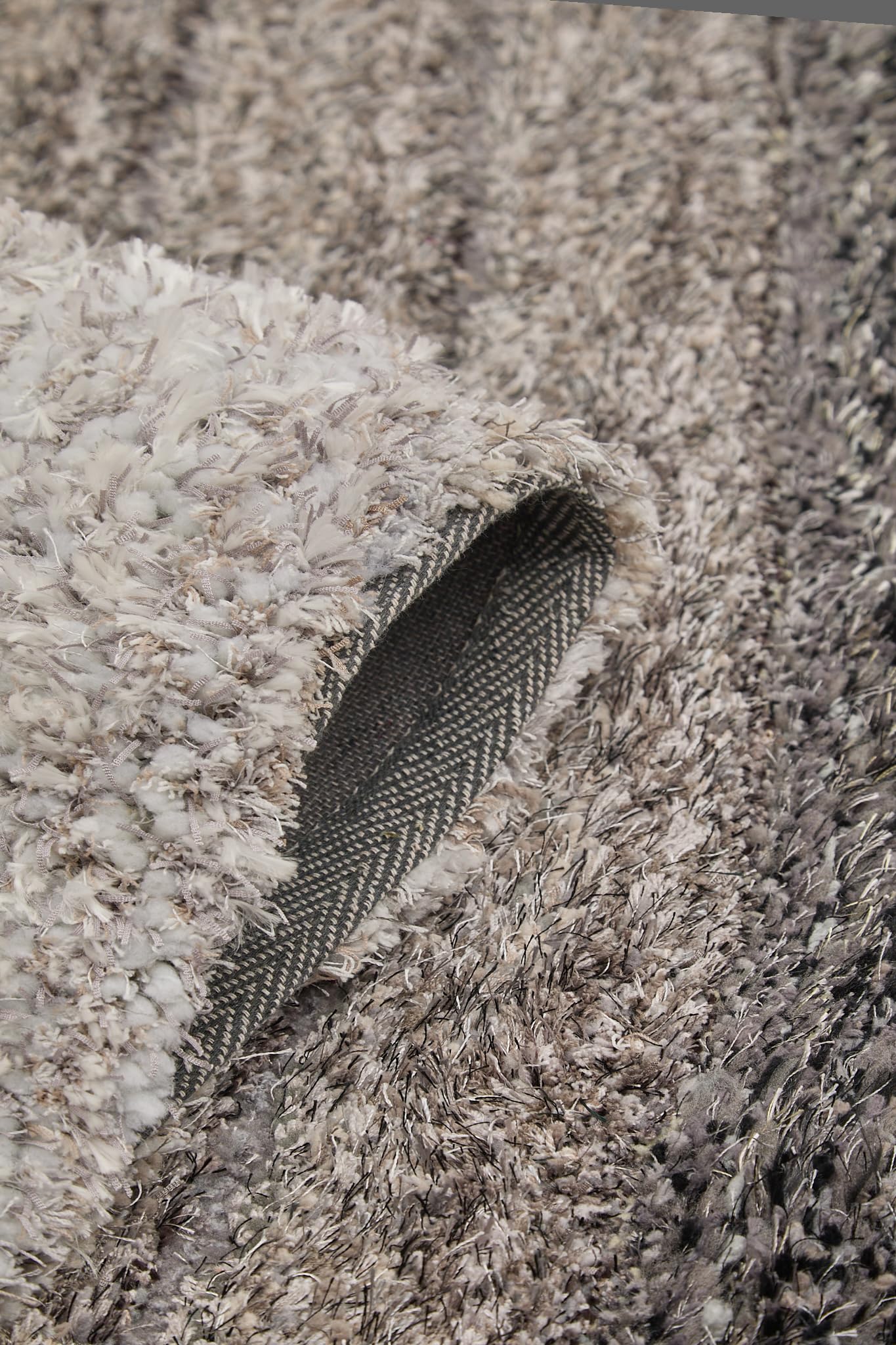 Shaggy Rug for Living Room Bedroom Dining Room Carpet Soft Plush Fluffy Silky Area Floor Lena Wave Pattern 3D Shaggy Rug in Large Size 160x230 cm (5'3"x7'7")