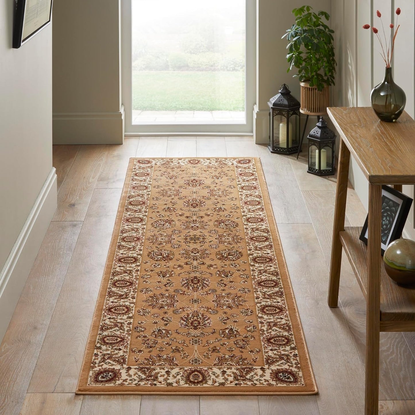 Traditional Rug Bordered Classic Grand Heritage GH102 Million Point Detail Rug – Beige