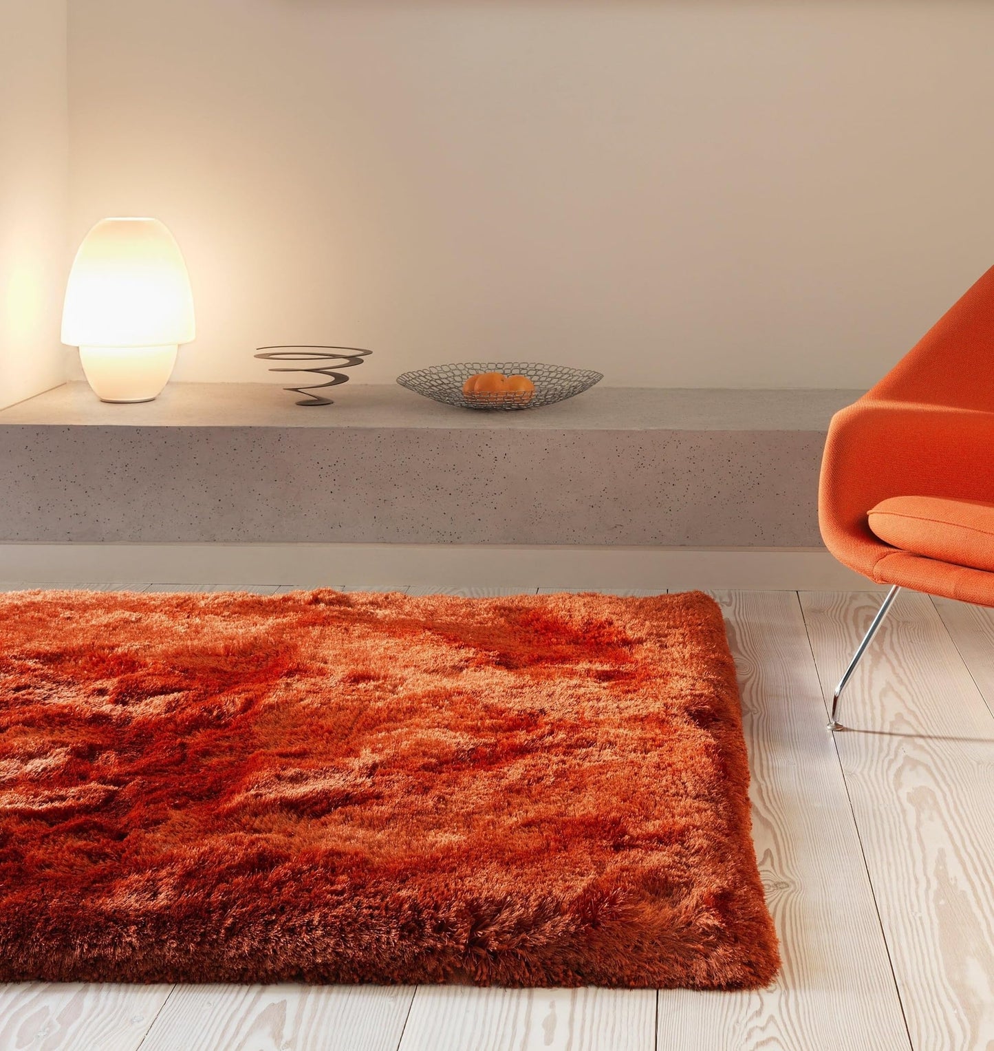 Plush Shaggy Rug for Living Room Bedroom High Pile Thick Fluffy Hand Made Anti-Shed Silky Shimmer Shiny Plain Deep Pile Rug