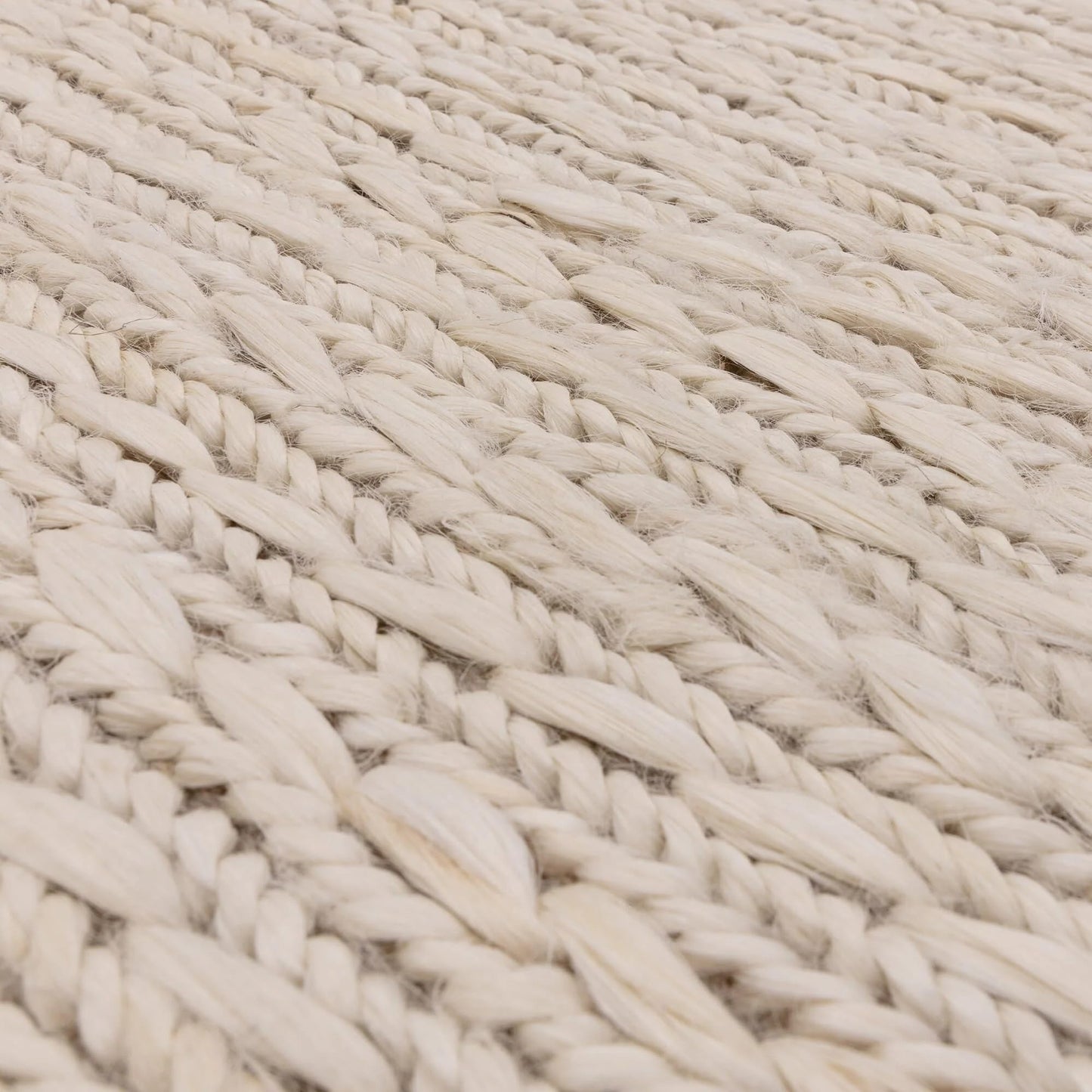 Hand Woven Braided Jute Rug for Living Room Bedroom Dining Room Lounge Flatweave Modern Plain Carpet Oakley Natural Rug