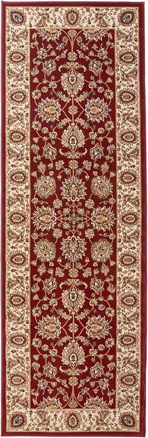 Traditional Rug Bordered Classic Grand Heritage GH102 Million Point Detail Rug – Red