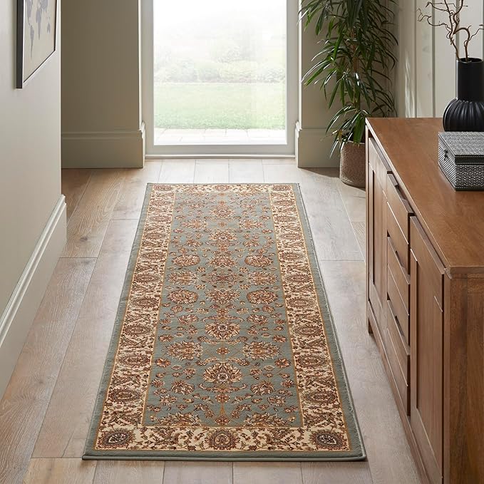 Traditional Rug Bordered Classic Grand Heritage GH102 Million Point Detail Rug – Blue