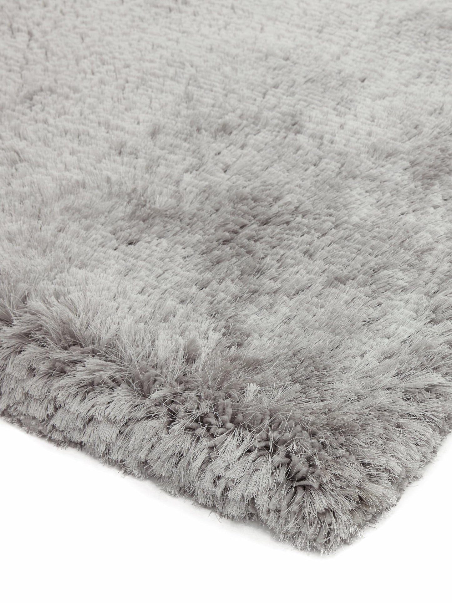 Plush Shaggy Rug for Living Room Bedroom High Pile Thick Fluffy Hand Made Anti-Shed Silky Shimmer Shiny Plain Deep Pile Rug