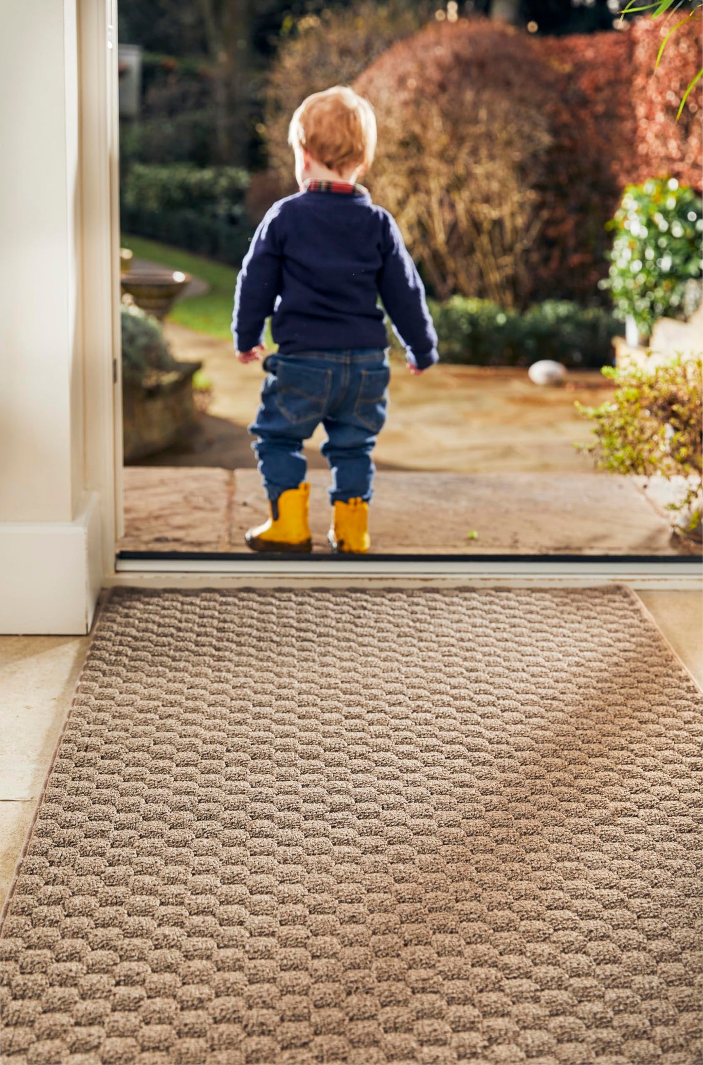 Machine Washable Rug for Kitchen Hallway Living Room Garden Home Entry Easy to Clean Dust Stain Resistant Door Entrance Soft Non-Slip Rug