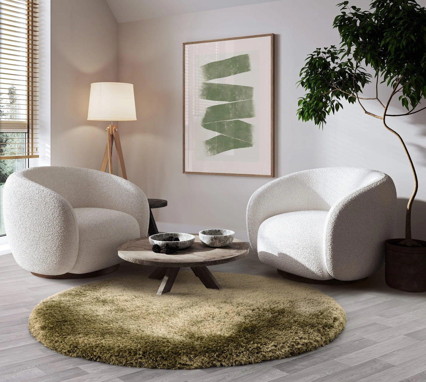 Plush Shaggy Rug for Living Room Bedroom High Pile Thick Fluffy Hand Made Anti-Shed Silky Shimmer Shiny Plain Deep Pile Rug