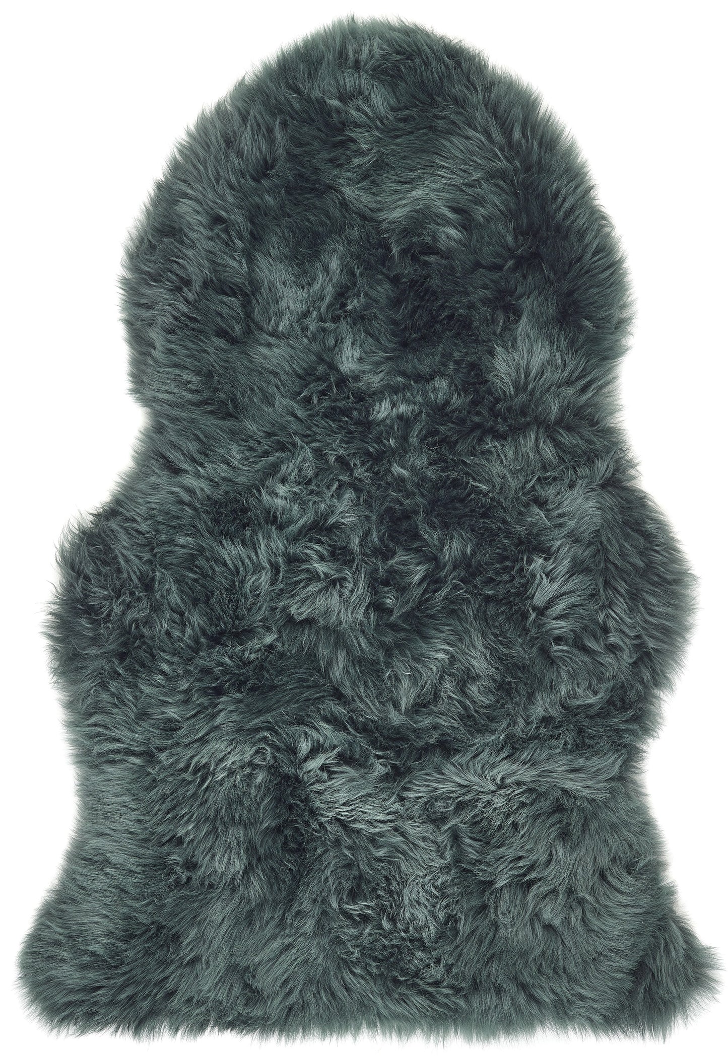 Genuine Sheepskin Animal Fur Soft Wool Shaggy Adobe Forest Green Rug