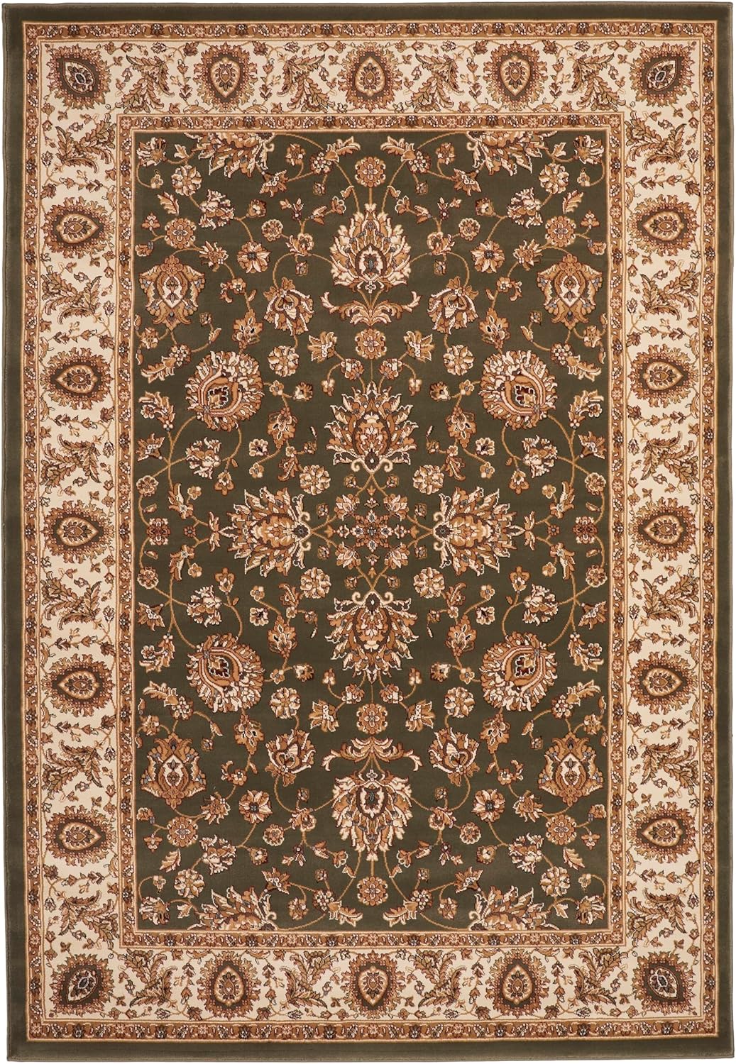 Traditional Rug Bordered Classic Grand Heritage GH102 Million Point Detail Rug – Green