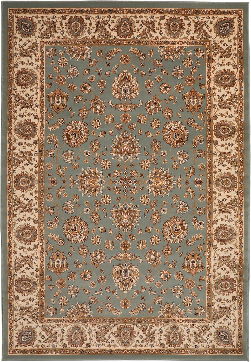 Traditional Rug Bordered Classic Grand Heritage GH102 Million Point Detail Rug – Blue