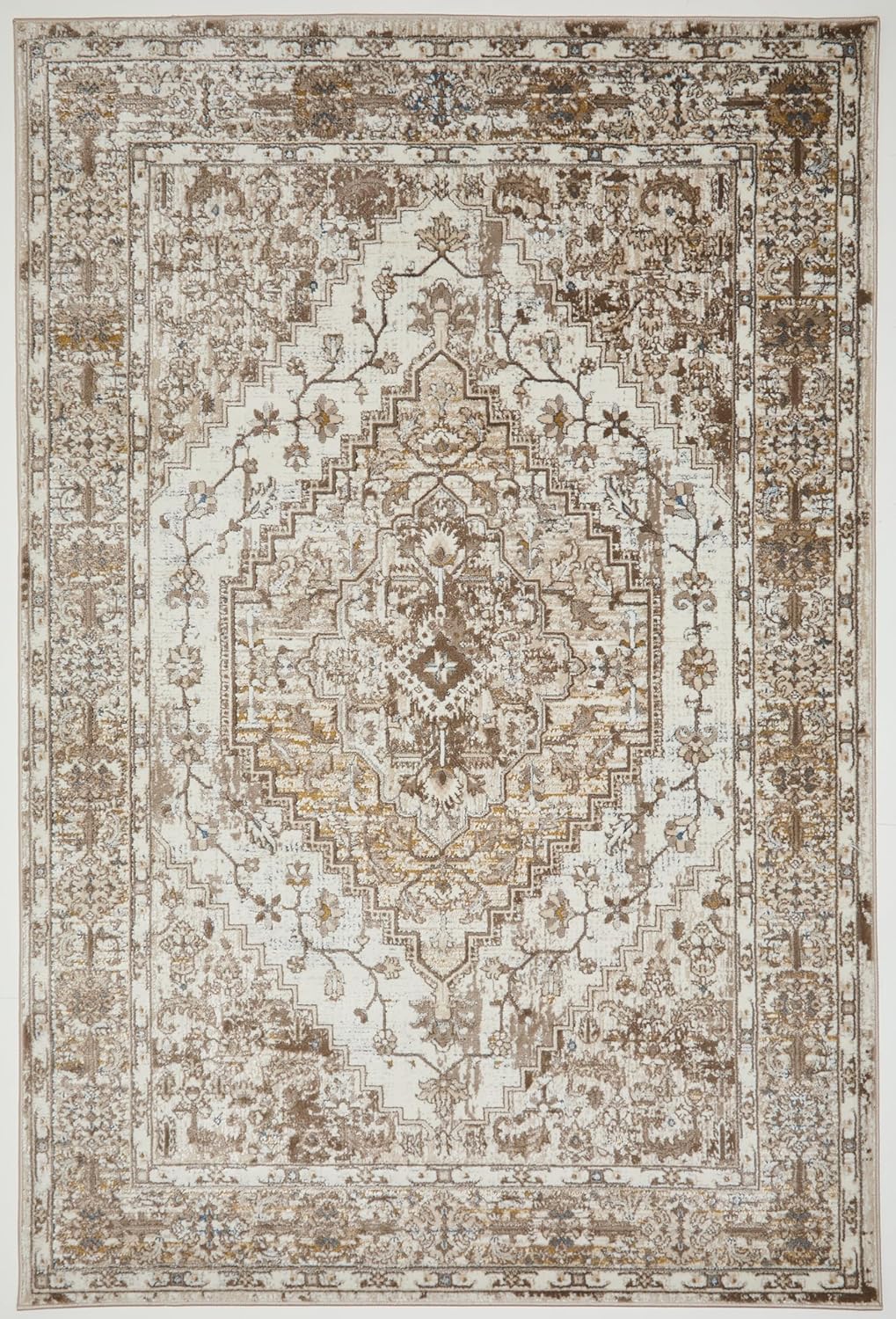 Medallion Cream 552AG Runner – Classic Vintage Elegance for Your Hallway