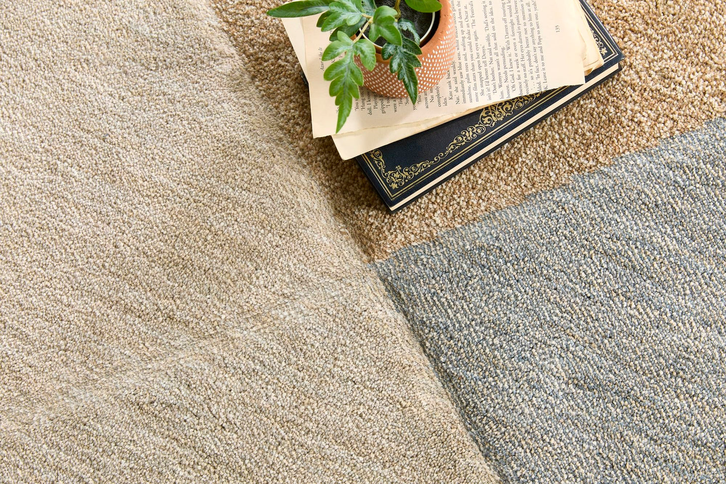 Notion Rug Geometric Pastel Cream Blue Area Rugs