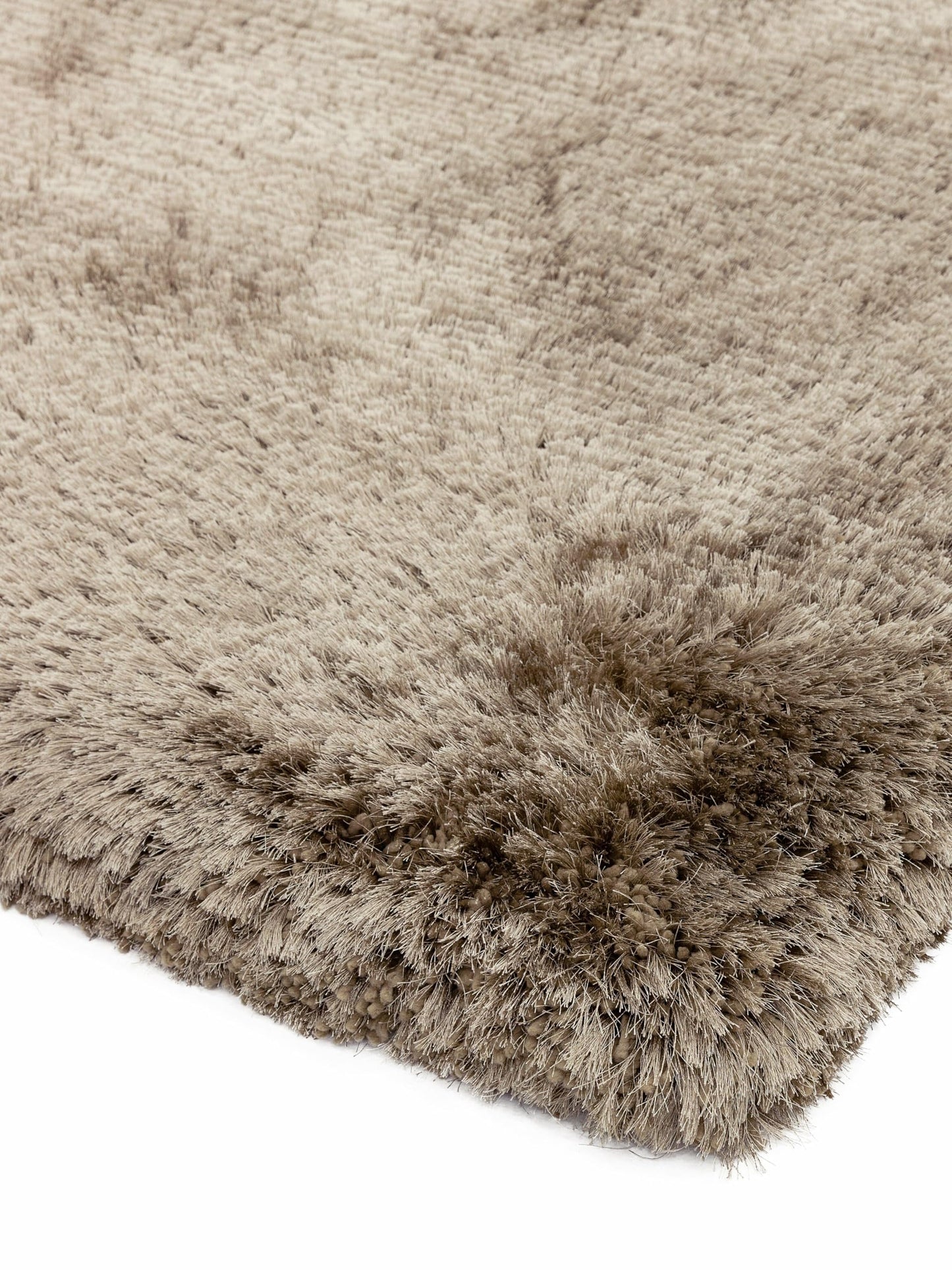 Plush Shaggy Rug for Living Room Bedroom High Pile Thick Fluffy Hand Made Anti-Shed Silky Shimmer Shiny Plain Deep Pile Rug