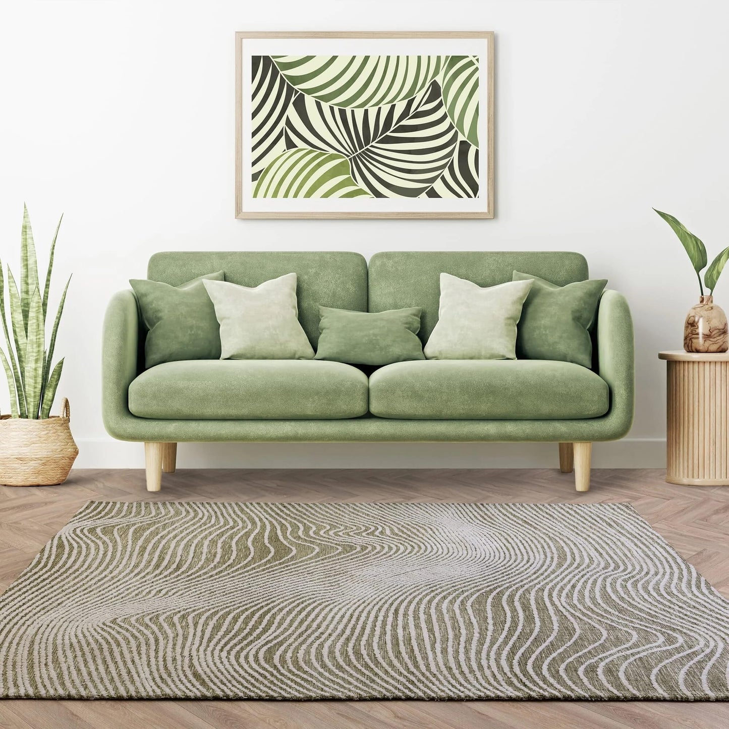 Contemporary Rug for Living Room Bedroom Lounge Dining Room Carpet Abstract Artistic Retro Modern Design Super Soft Area Rug