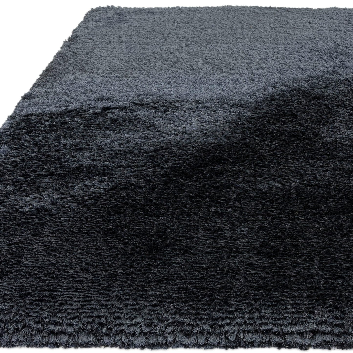 Plush Shaggy Rug for Living Room Bedroom High Pile Thick Fluffy Hand Made Anti-Shed Silky Shimmer Shiny Plain Deep Pile Rug
