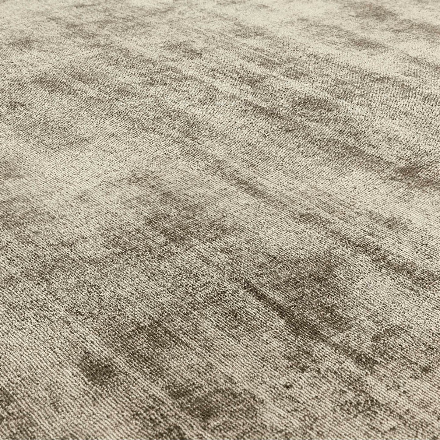 Blade Border Plain Viscose Rug - Handwoven Distressed High-Sheen Silky Soft Luxury