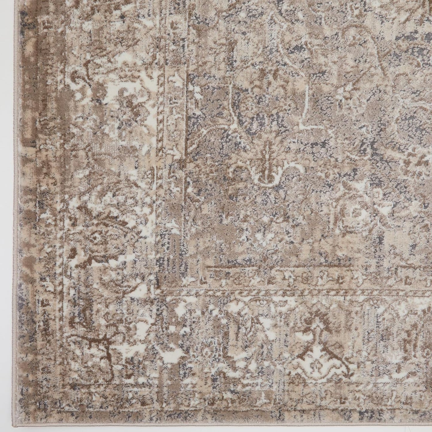 Medallion Anthracite 865AC Runner – Traditional Vintage Non-Slip Hallway Rug
