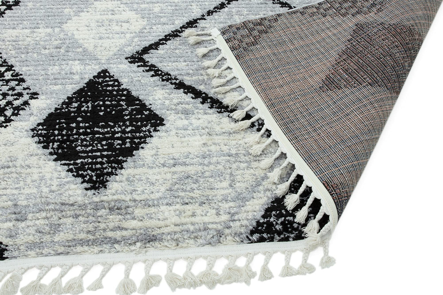 Cyrus CY07 Nomadic Moroccan Berber Kilim Style Fringed Rug