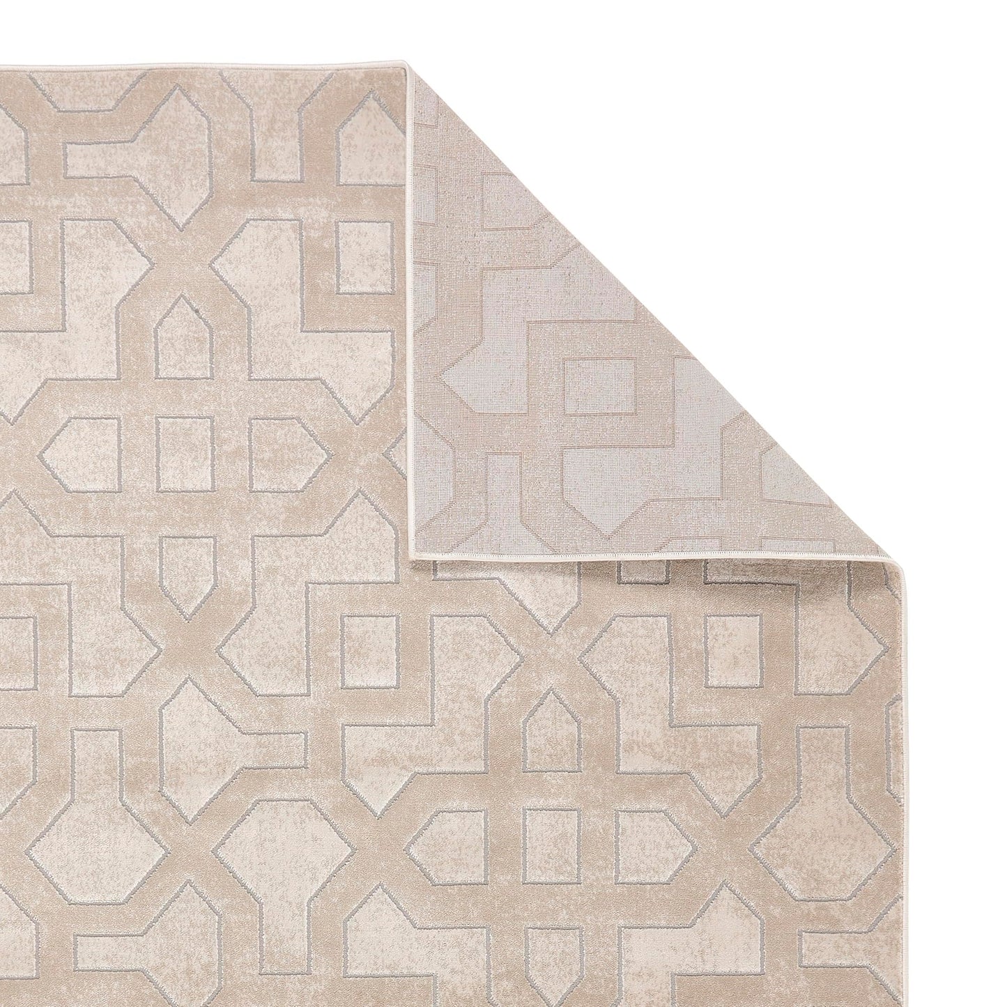 Avanti Luxury Silky Rug Moroccan Geometric Tile Pattern Rugs