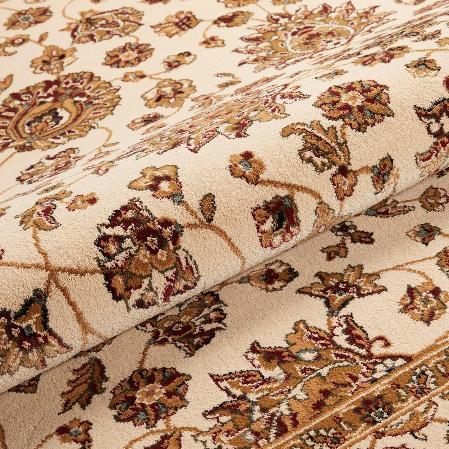 Traditional Rug Bordered Classic Grand Heritage GH102 Million Point Detail Rug – Cream