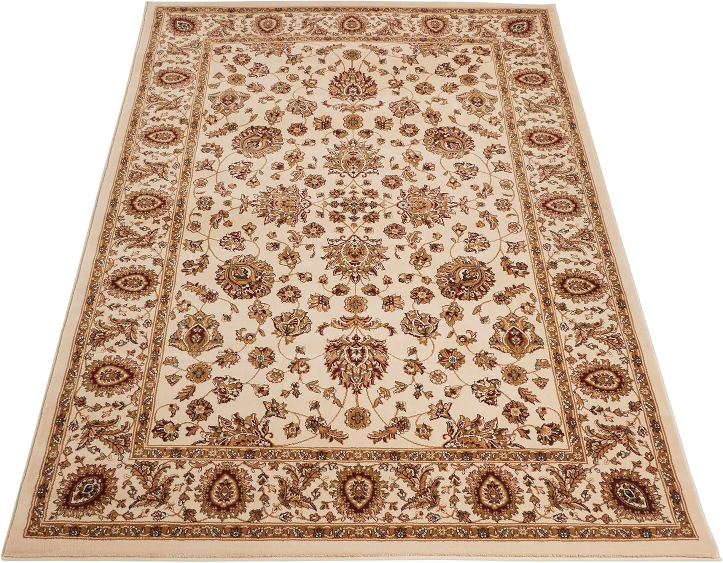 Traditional Rug Bordered Classic Grand Heritage GH102 Million Point Detail Rug – Cream