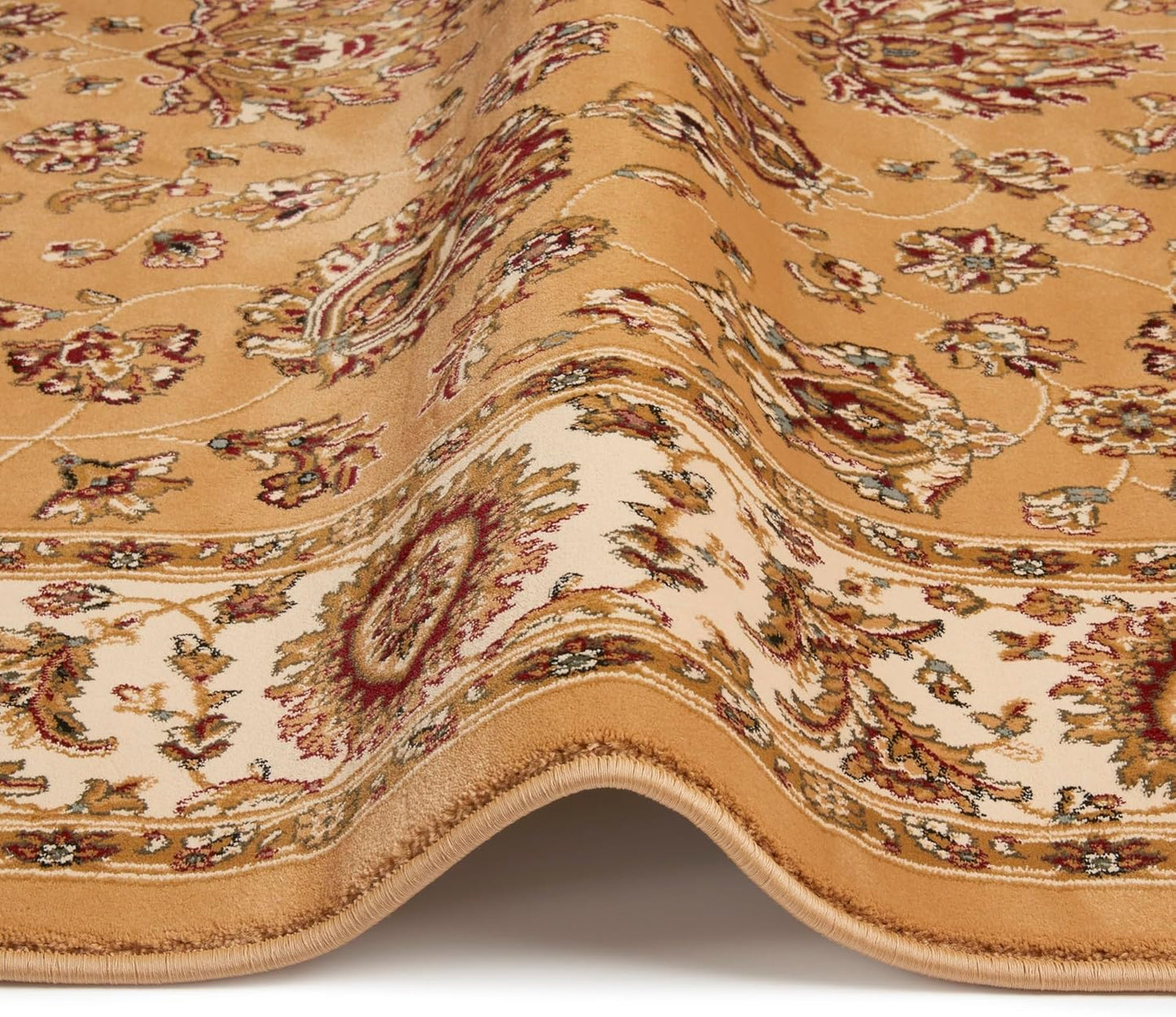 Traditional Rug Bordered Classic Grand Heritage GH102 Million Point Detail Rug – Beige