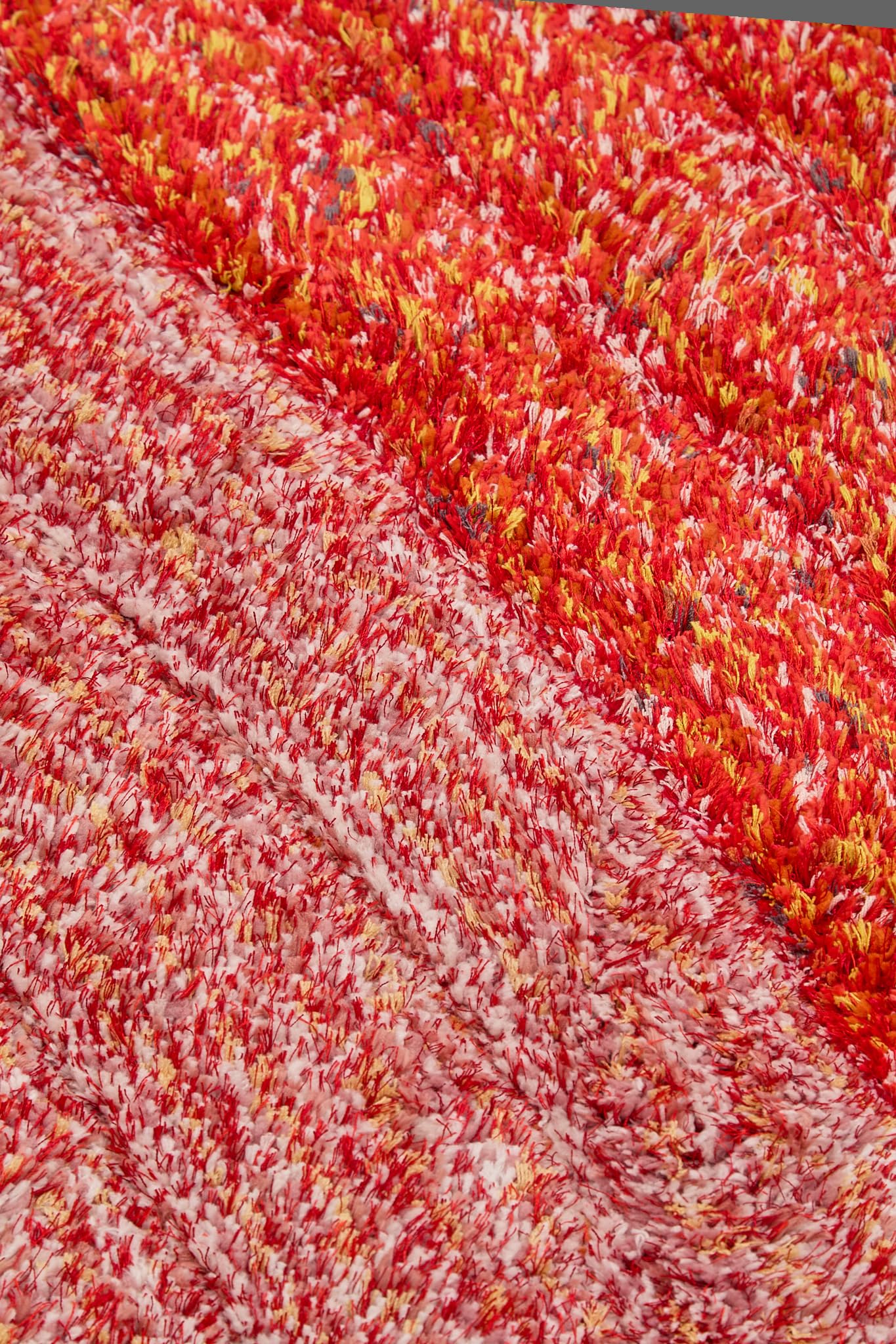 Shaggy Rug for Living Room Bedroom Dining Room Carpet Soft Plush Fluffy Silky Area Floor Lena Wave Pattern 3D Shaggy Rug in Large Size 160x230 cm (5'3"x7'7")