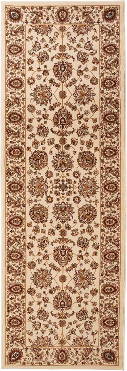 Traditional Rug Bordered Classic Grand Heritage GH102 Million Point Detail Rug – Cream