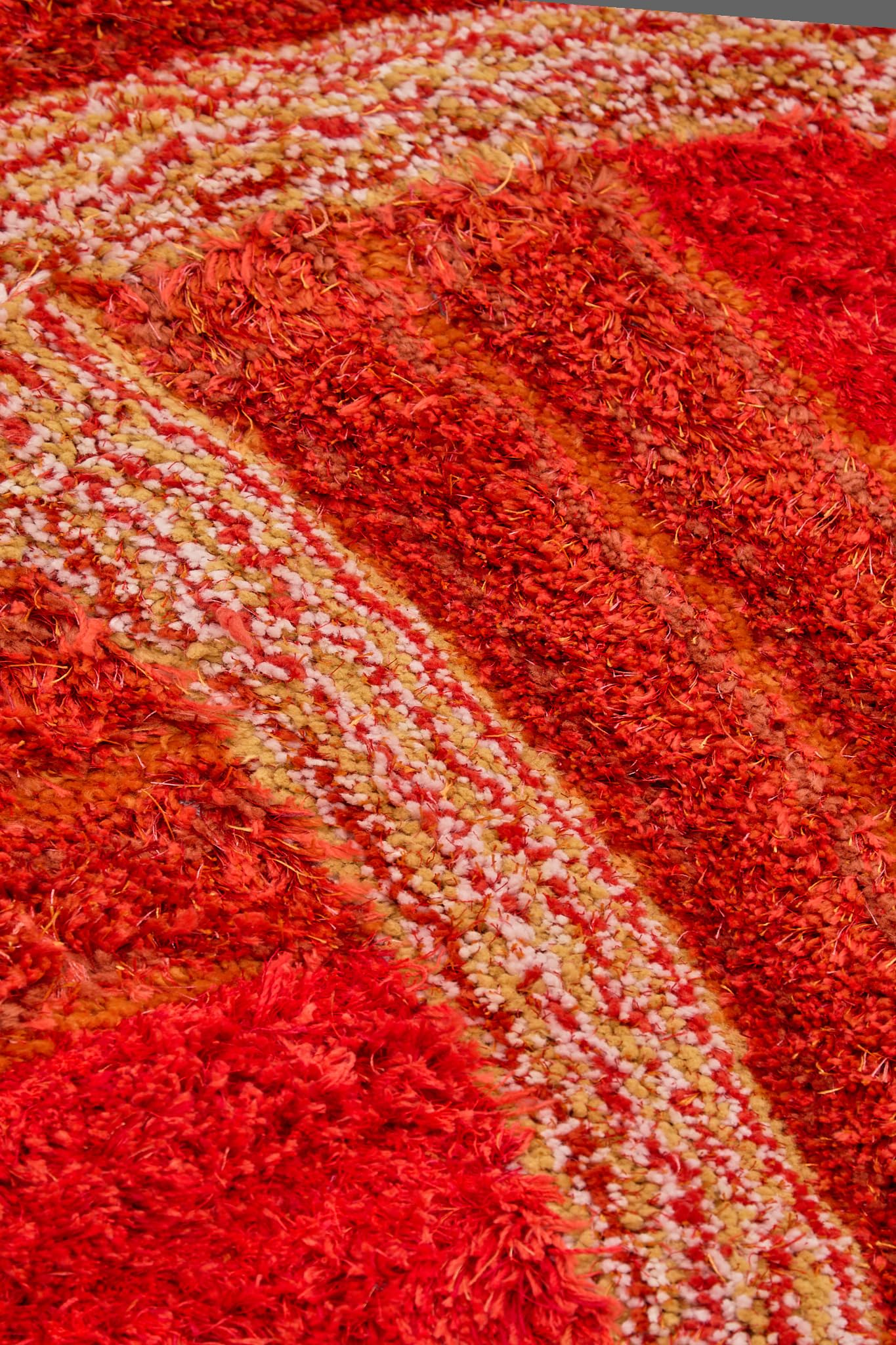 Shaggy Rug for Living Room Bedroom Dining Room Carpet Soft Plush Fluffy Silky Area Floor Stella Swirl Pattern 3D Shaggy Rug in Large Size 160x230 cm (5'3"x7'7")