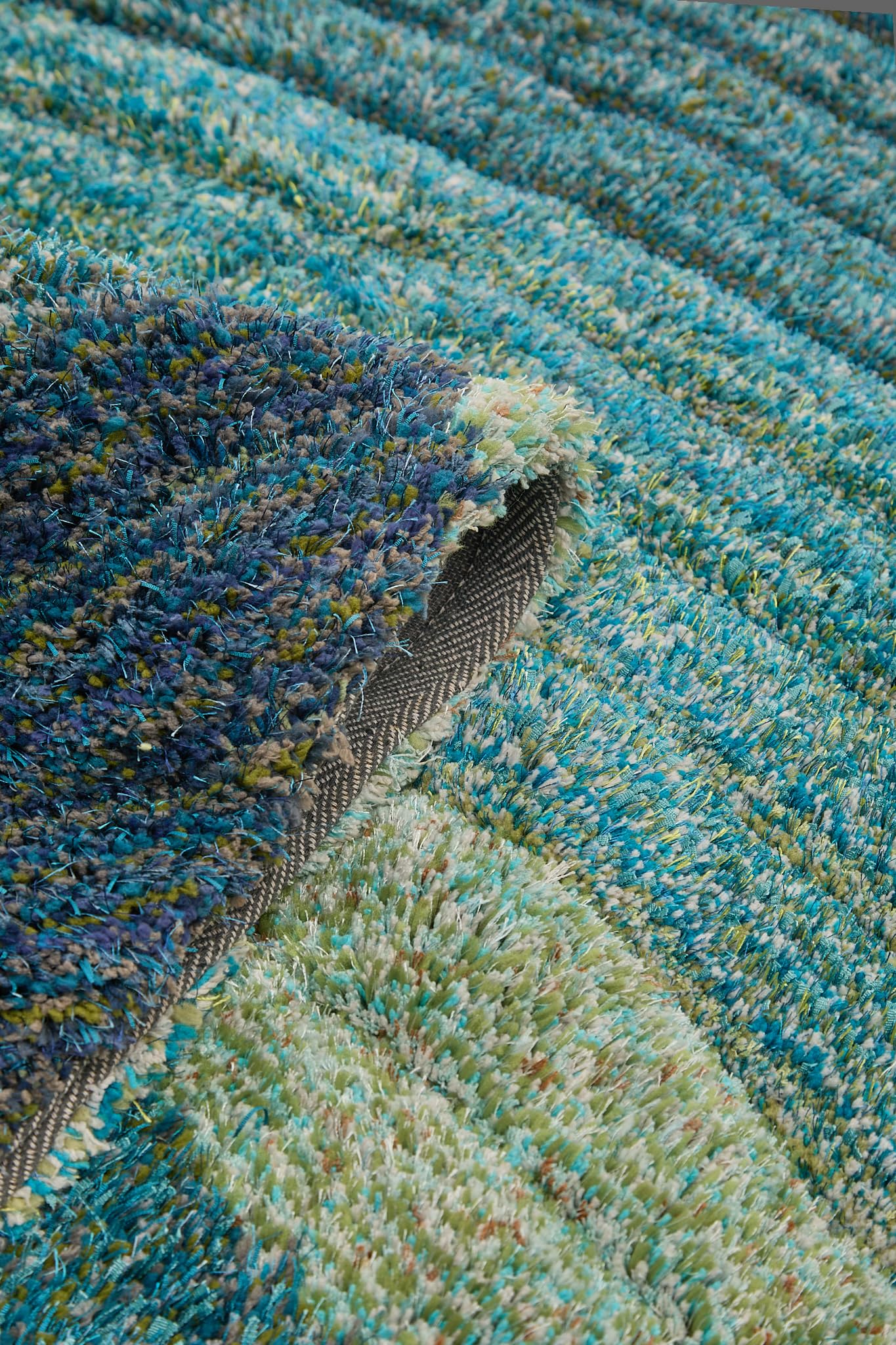 Shaggy Rug for Living Room Bedroom Dining Room Carpet Soft Plush Fluffy Silky Area Floor Stella Swirl Pattern 3D Shaggy Rug in Large Size 160x230 cm (5'3"x7'7")