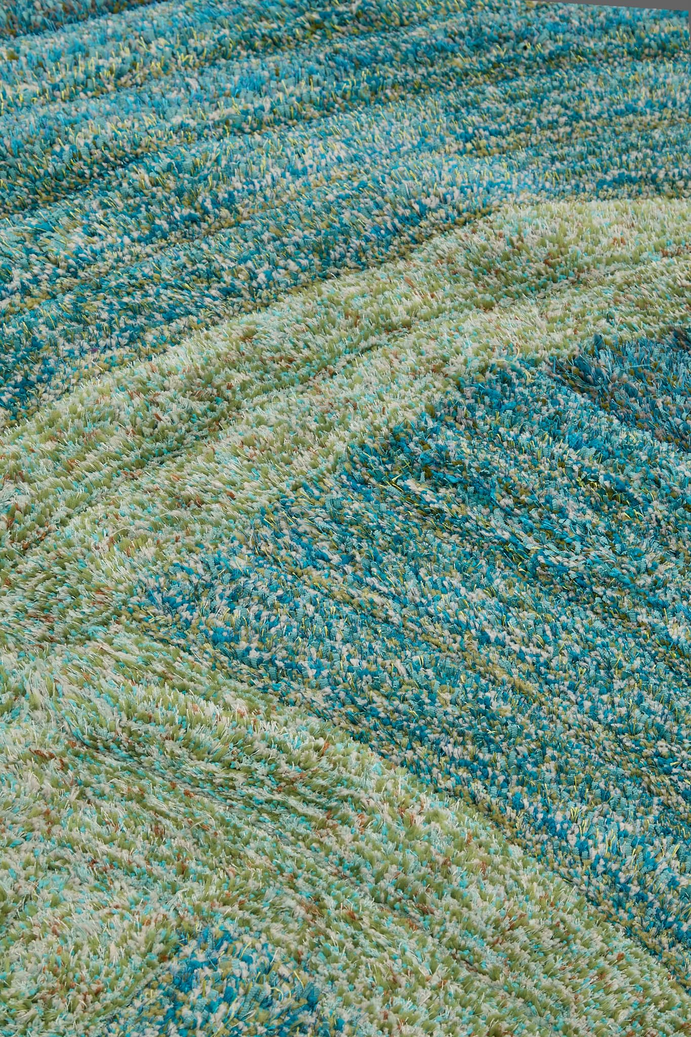 Shaggy Rug for Living Room Bedroom Dining Room Carpet Soft Plush Fluffy Silky Area Floor Stella Swirl Pattern 3D Shaggy Rug in Large Size 160x230 cm (5'3"x7'7")