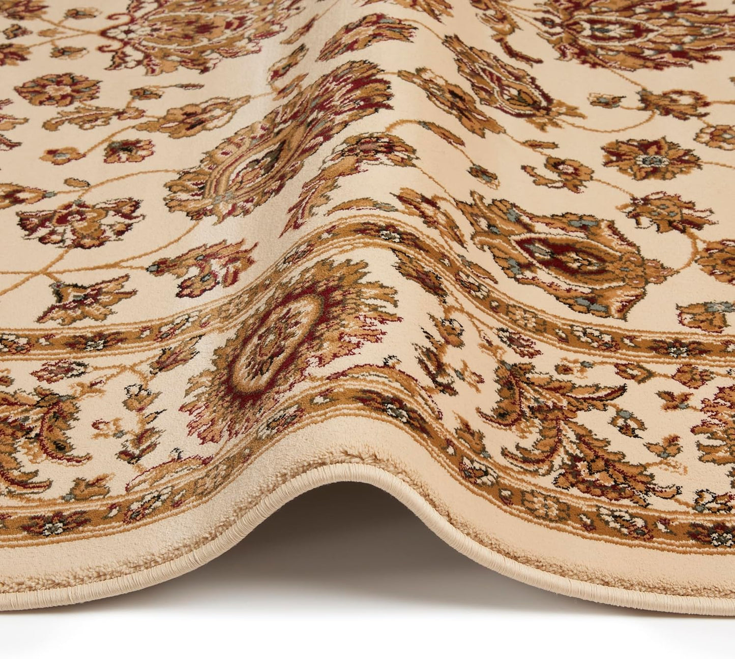 Traditional Rug Bordered Classic Grand Heritage GH102 Million Point Detail Rug – Cream