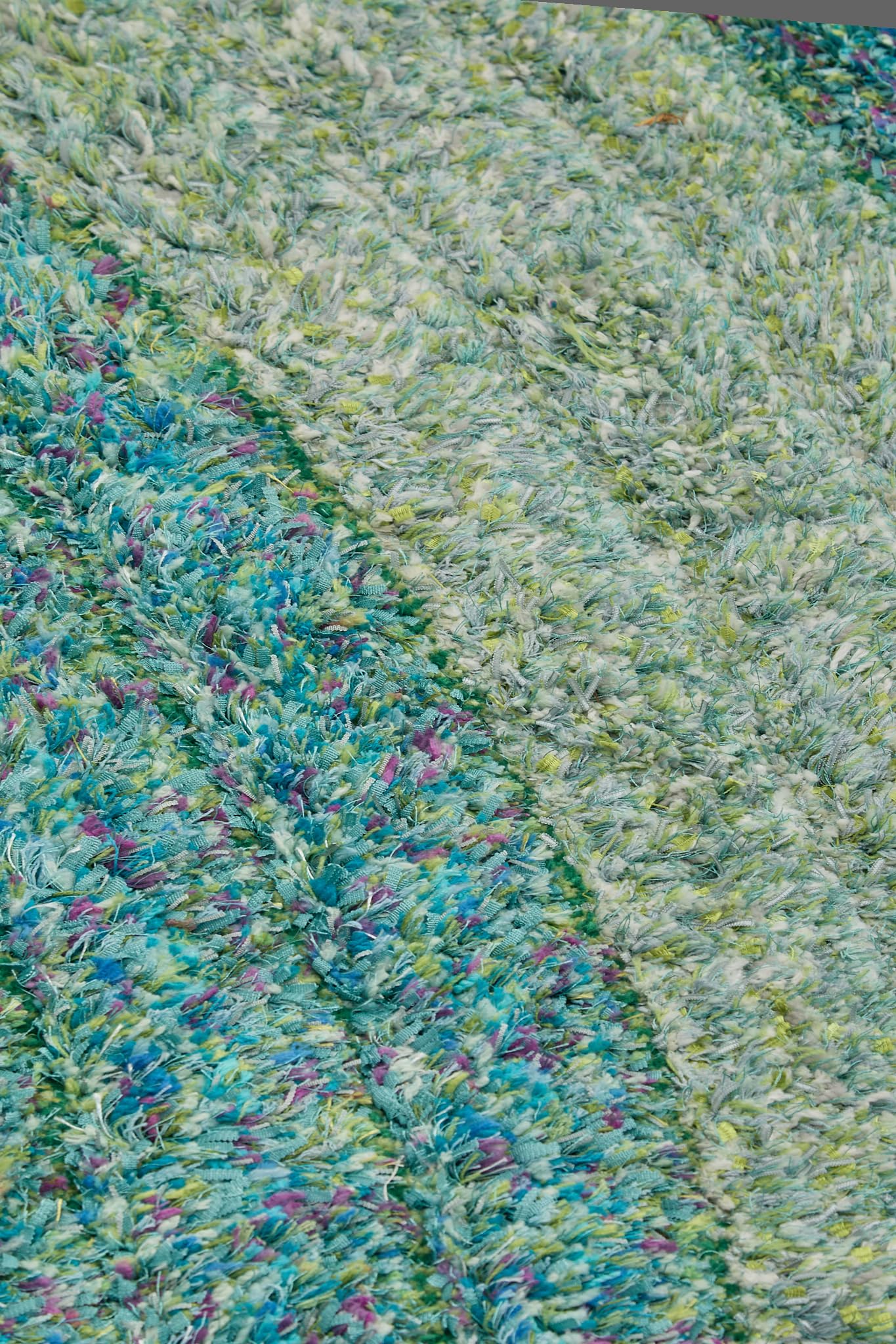 Shaggy Rug for Living Room Bedroom Dining Room Carpet Soft Plush Fluffy Silky Area Floor Lena Wave Pattern 3D Shaggy Rug in Large Size 160x230 cm (5'3"x7'7")