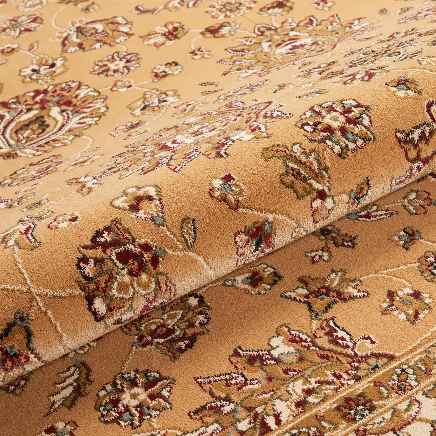 Traditional Rug Bordered Classic Grand Heritage GH102 Million Point Detail Rug – Beige