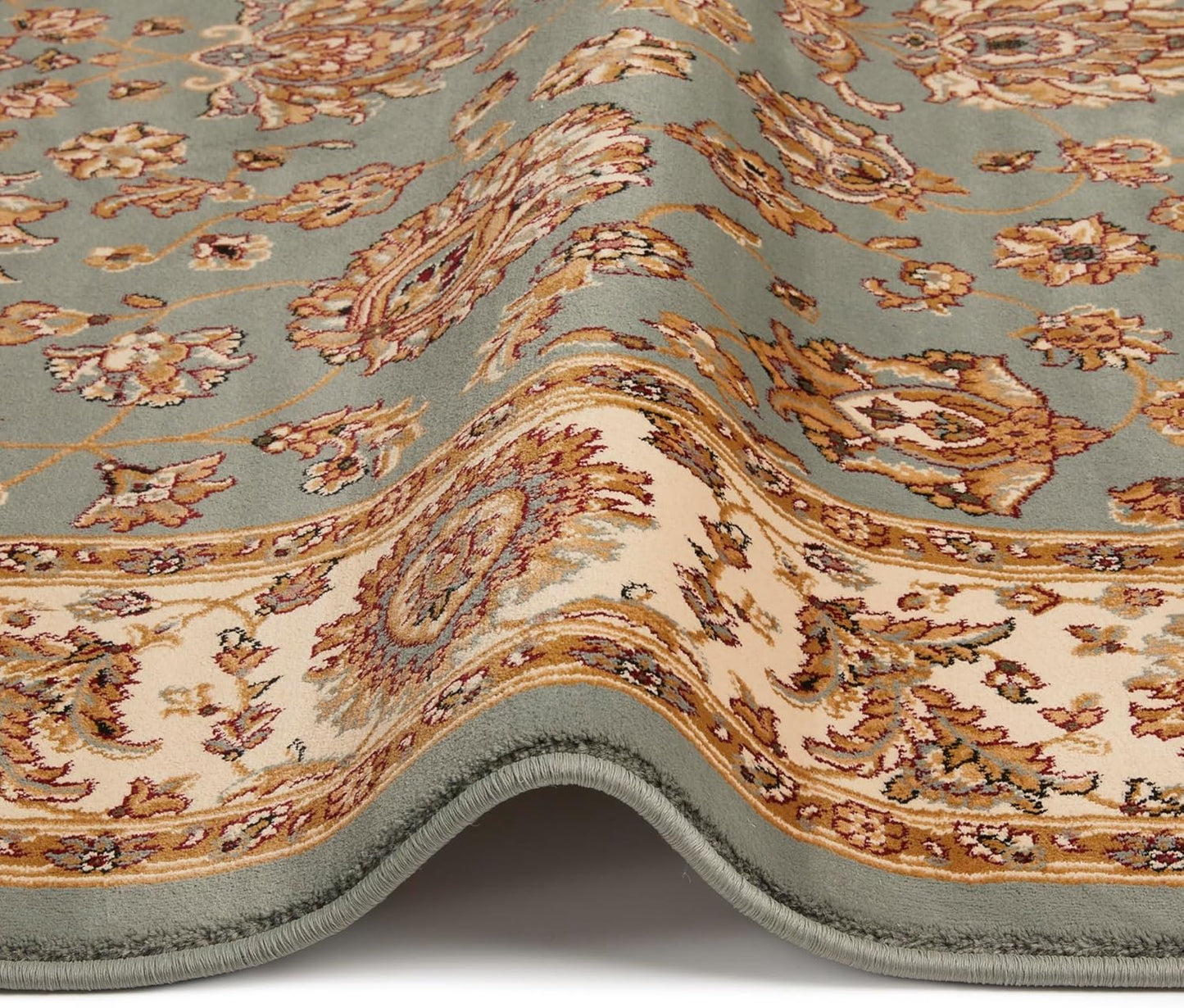 Traditional Rug Bordered Classic Grand Heritage GH102 Million Point Detail Rug – Blue