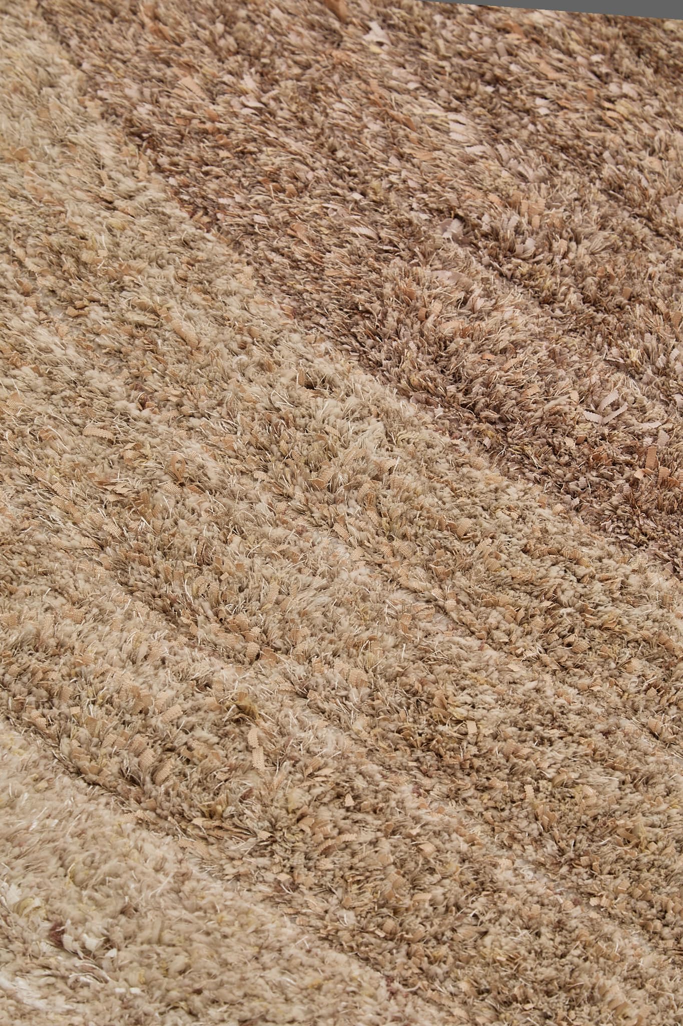 Shaggy Rug for Living Room Bedroom Dining Room Carpet Soft Plush Fluffy Silky Area Floor Lena Wave Pattern 3D Shaggy Rug in Large Size 160x230 cm (5'3"x7'7")
