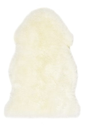 Genuine Sheepskin Animal Fur Soft Wool Shaggy Natural Cream Rug